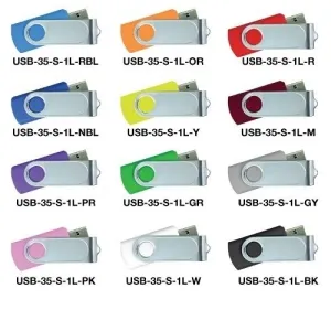       USB FLASH DRIVES SWIVEL WITH 1 SIDE EPOXY LOGO 32GB